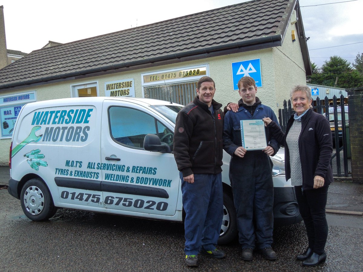 We visited our Apprentice Michael Kelly at Largs recently to see him presented with his <a href="/skillsdevscot/">Skills Development Scotland</a> funded Modern Apprenticeship certificates by his Manager Scott and Company Director Chris - well done Michael and all the very best for the future!