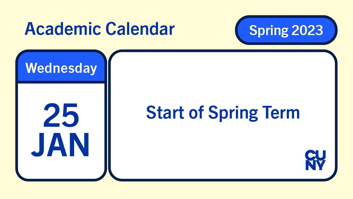 Wishing our #CUNY students, faculty and staff a happy start to the Spring semester! 🌸 🗓️ Check the academic calendar for more important dates: cuny.edu/calendar