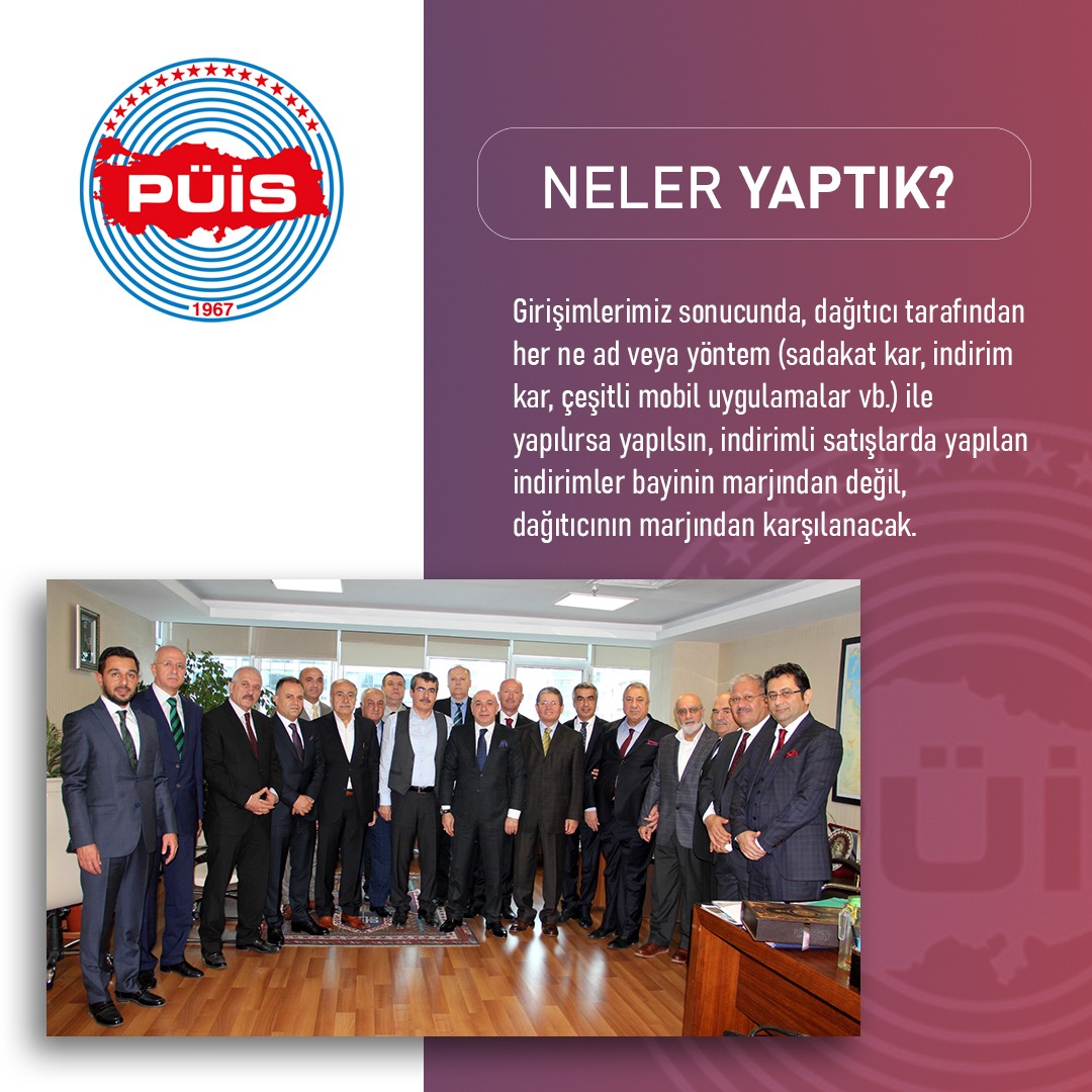 Girişimlerimiz sonucunda, dağıtıcı tarafından her ne ad veya yöntem (sadakat kar, indirim kar, çeşitli mobil uygulamalar vb.) ile yapılırsa yapılsın, indirimli satışlarda yapılan indirimler bayinin marjından değil, dağıtıcının marjından karşılanacak.