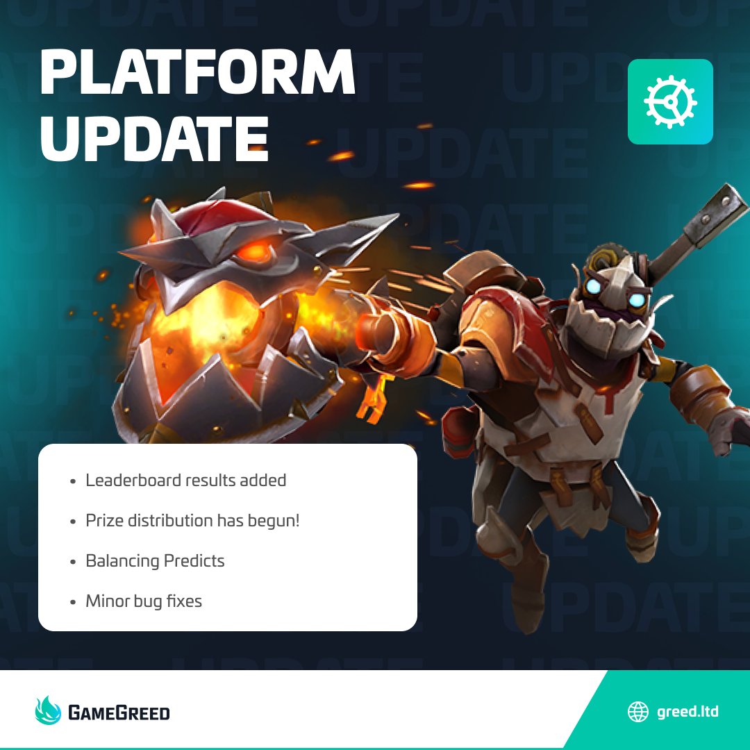 greed_ltd's tweet photo. Another update is coming to the platform today! First of all, it is related to leaderboard and rewards!

  - Added a leaderboard page with information how to get the well-deserved rewards!
- We start balancing the system of predictions
- Fixed the latest bugs. https://t.co/9ixYCOFZwj