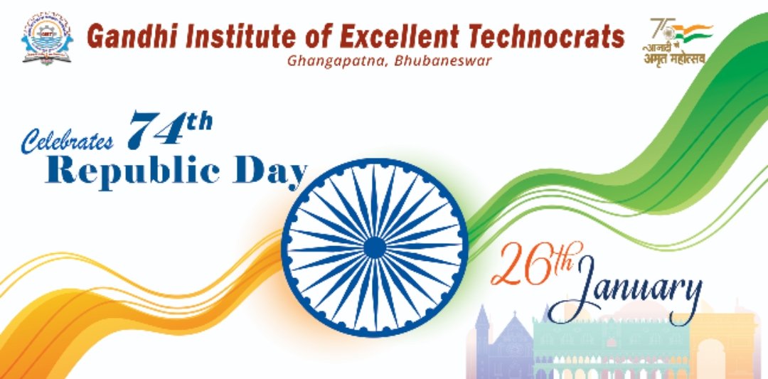 Gandhi Institute of Excellent Technocrats celebrate 74th Republic Day.

#republicday2023 #AzadiKaAmritMahotsav #75yearsofindependence #BPUT #AICTE #GIET #gandhigroup #Ramnarayan #subhrajit