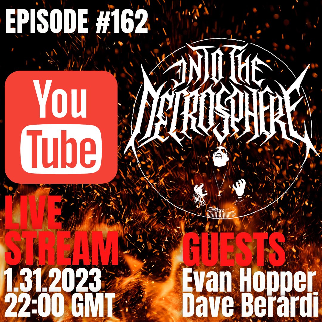 Mark your calendars: the first ever Into The Necrosphere YouTube livestream takes place next week. Guests will be Evan Hopper (Quell) and Dave Berardi. 

Jan 31st
22:00 GMT

#blackmetal # deathmetal #intothenecrospherepodcast #metalpodcast