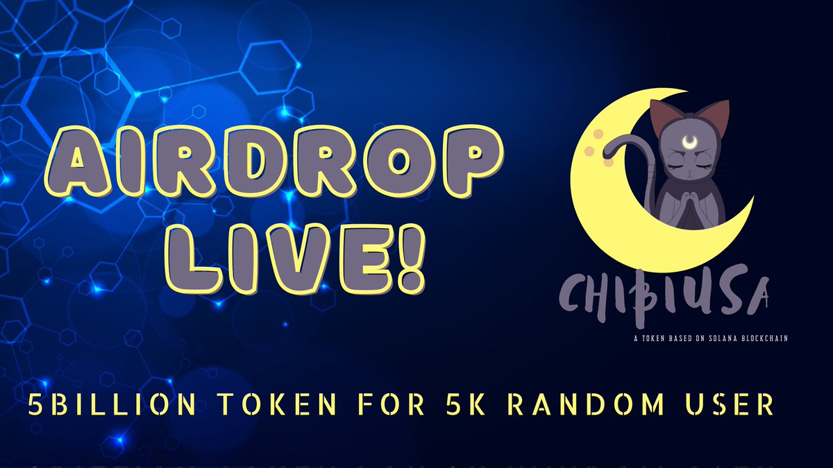 📣 Chibiusa X Genius Airdrops Massive #Giveaway

😱 Prize Pool-
🎁 5 Billion Chibiusa Token 

To Enter:
✅ Follow <a href="/CryptoEarning17/">Genius Airdrops™</a> &amp; @chibiusaSOLANA
✅ Like &amp; RT Tag 3 Friends 
✅ Finish tasks
giv.gg/chibiusa

#Airdrop #Crypto #AirdropCrypto #Airdrops