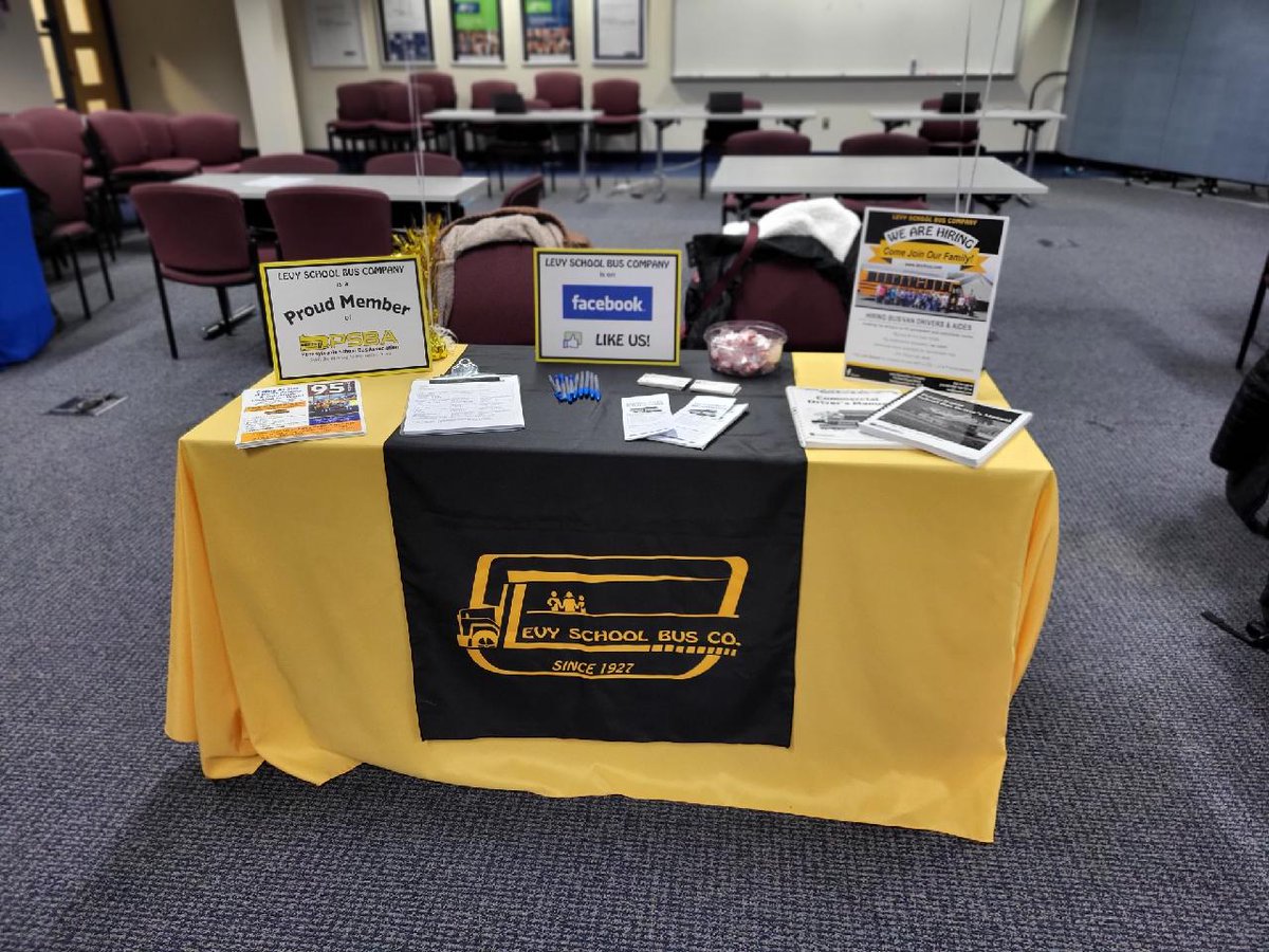 LevyBus's tweet photo. Job fair today at the Quakertown School District Office. Stop by and say "Hi!", and maybe find your next career. 
https://t.co/Y2fXmYCkiN https://t.co/mpfhRPwUBx