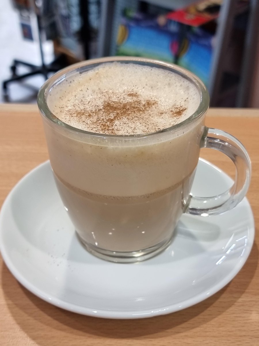 cornerstoneDH's tweet photo. *NEW DRINK* Chai Latte is now available from Cornerstone. If you have never tried it before, Its described as 'a delicious blend of sweetened tea, milk and exotic spices' and comes with or without cinnamon. Our volunteers thought it tasted great! AVAILABLE NOW! https://t.co/s3A9JFYG2J