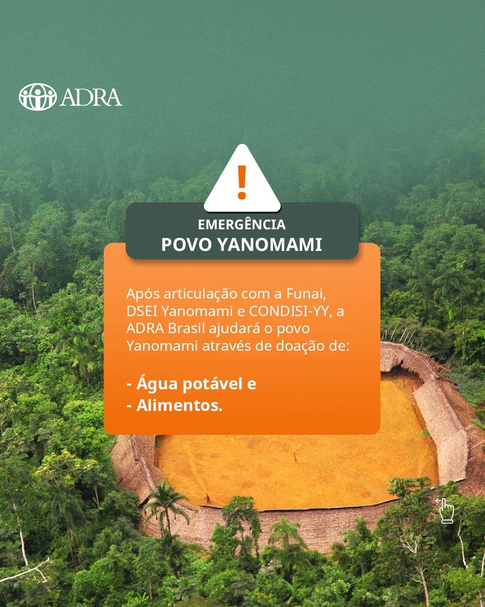 ADRABrasil's tweet photo. A Equipe da ADRA teve a honra de conversar com as instituições Funai, DSEI Yanomami e CONDISI-YY. Assim, foi estabelecido que a ADRA Brasil ajudará o povo Yanomami através de doação de água potável e alimentos. Podemos contar com a sua doação?
Pix: sos@adra.org.br

 #ADRABrasil https://t.co/WNZRl66Dt2