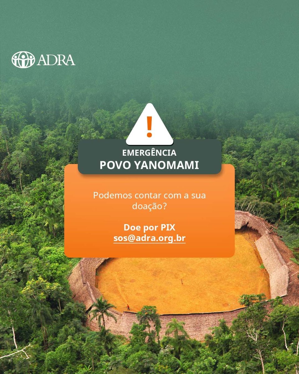 A Equipe da ADRA teve a honra de conversar com as instituições Funai, DSEI Yanomami e CONDISI-YY. Assim, foi estabelecido que a ADRA Brasil ajudará o povo Yanomami através de doação de água potável e alimentos. Podemos contar com a sua doação?
Pix: sos@adra.org.br

 #ADRABrasil