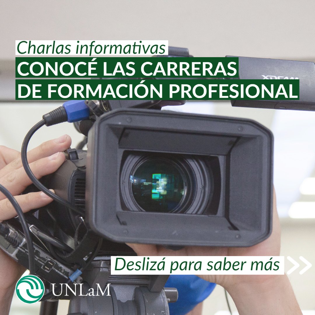 UnlamOficial's tweet photo. ✍🏼  ¿Querés estudiar una carrera en el campo de las artes y la comunicación?

La UNLaM te invita a las charlas virtuales informativas sobre la oferta académica del Instituto de Formación Profesional y Capacitación: https://t.co/5Auwp9RoVf