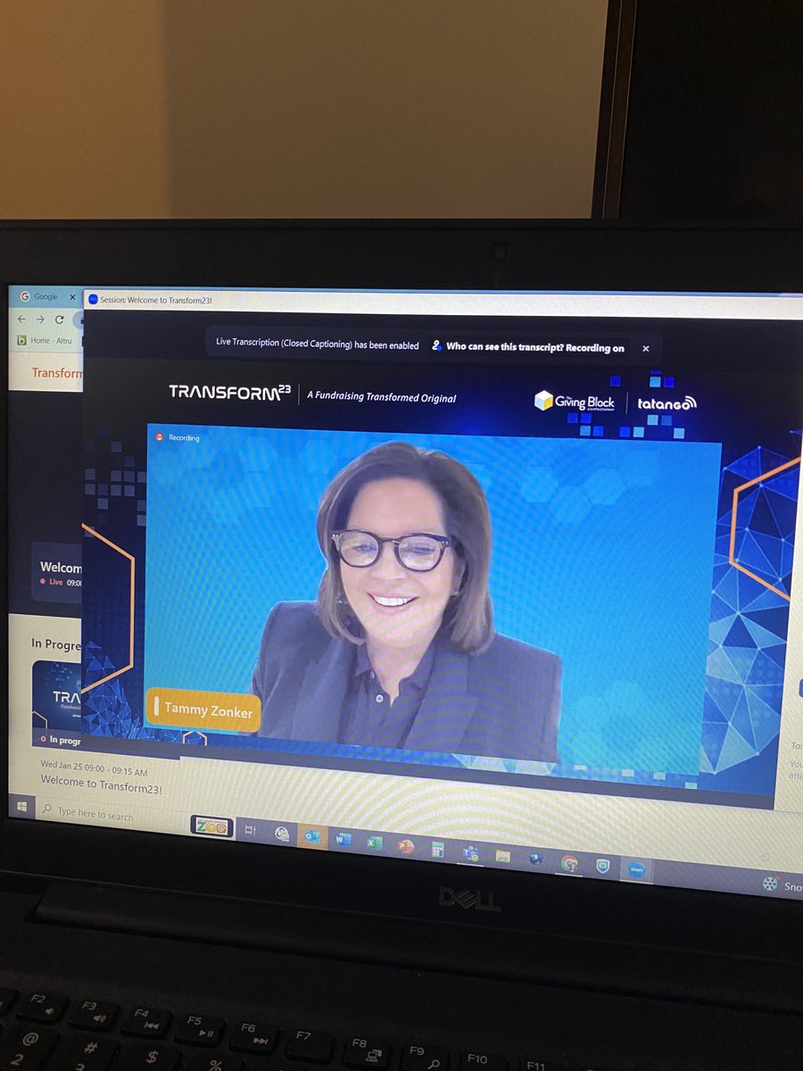 alazoff's tweet photo. Excited to launch #transform23 and get some virtual learning in on this snowy day. Thanks ⁦@TammyZonker⁩ and all the sponsors for making the free day of education possible! https://t.co/K7ZIPh8lix