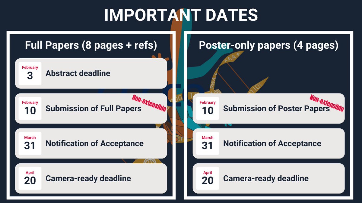 GeccoConf's tweet image. Are your ready? Deadlines are approaching!!

gecco-2023.sigevo.org/Call-for-Papers

#CFP