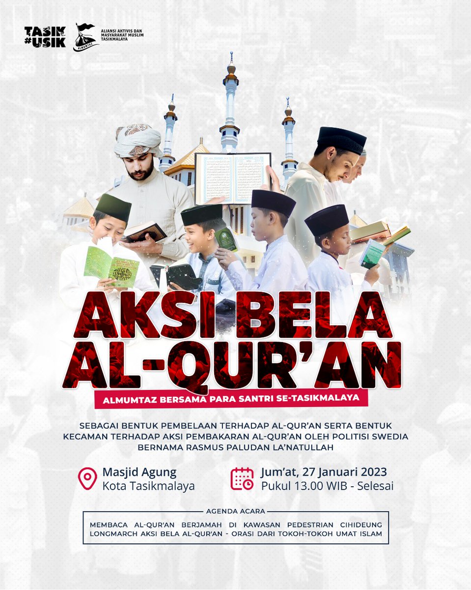 Tasik Usik aksi bela Al-Qur'an
Almumtaz bersama para santri se Tasikmalaya