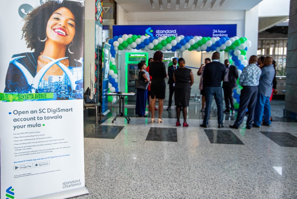 StanChartKE's tweet photo. Experience a new way to do banking with our state-of-the-art Sales and Service Centres. Visit any of these 6 locations for all your transactional and financial services advisory needs: Britam Tower, Junction Mall, Village Market, Kitengela Mall, Sarit Centre and Nyali Centre. https://t.co/7ktO8OEEvw