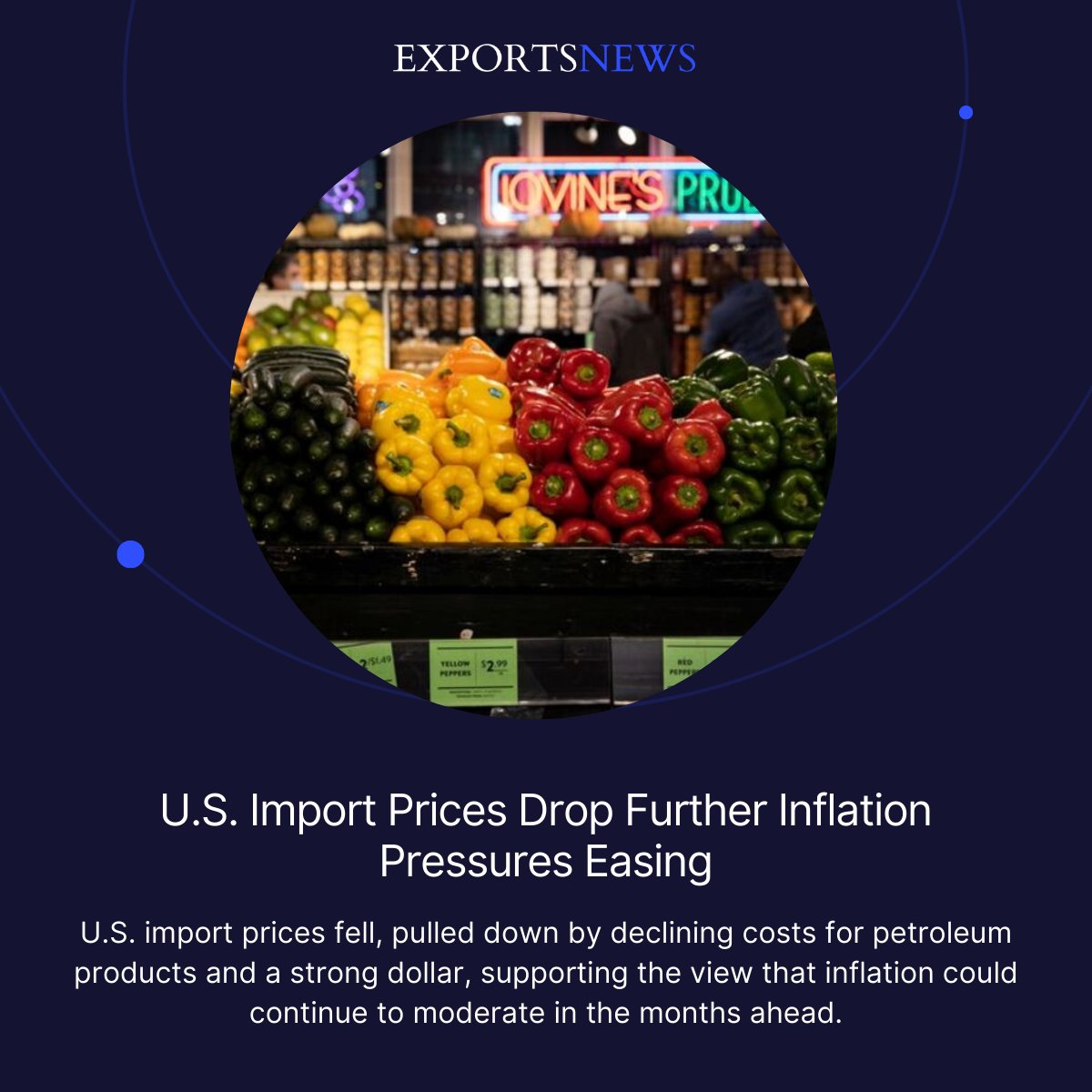 exports_news's tweet photo. U.S. import prices fell, pulled down by declining costs for petroleum products and a strong dollar, supporting the view that inflation could continue to moderate in the months ahead.
.
.
.
.
#exportsnews #internationaltrade #businessdevelopment #entrepreneurs #businessnews https://t.co/UxTusRWEfv