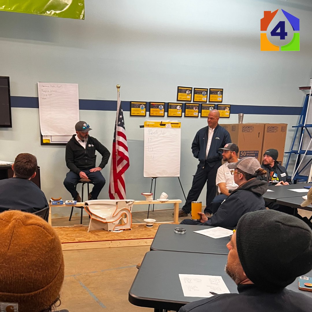 seasons_nc's tweet photo. Yesterday, in Tech Tuesday Training, Eric and Christian gave the #team a quick #refresher on #toilet installation, code requirements and common issues. If you're having any issues with your #toilets  being #wobbly, leaking or just needing replacement, give us a call! #ashville https://t.co/lb6tt6neii