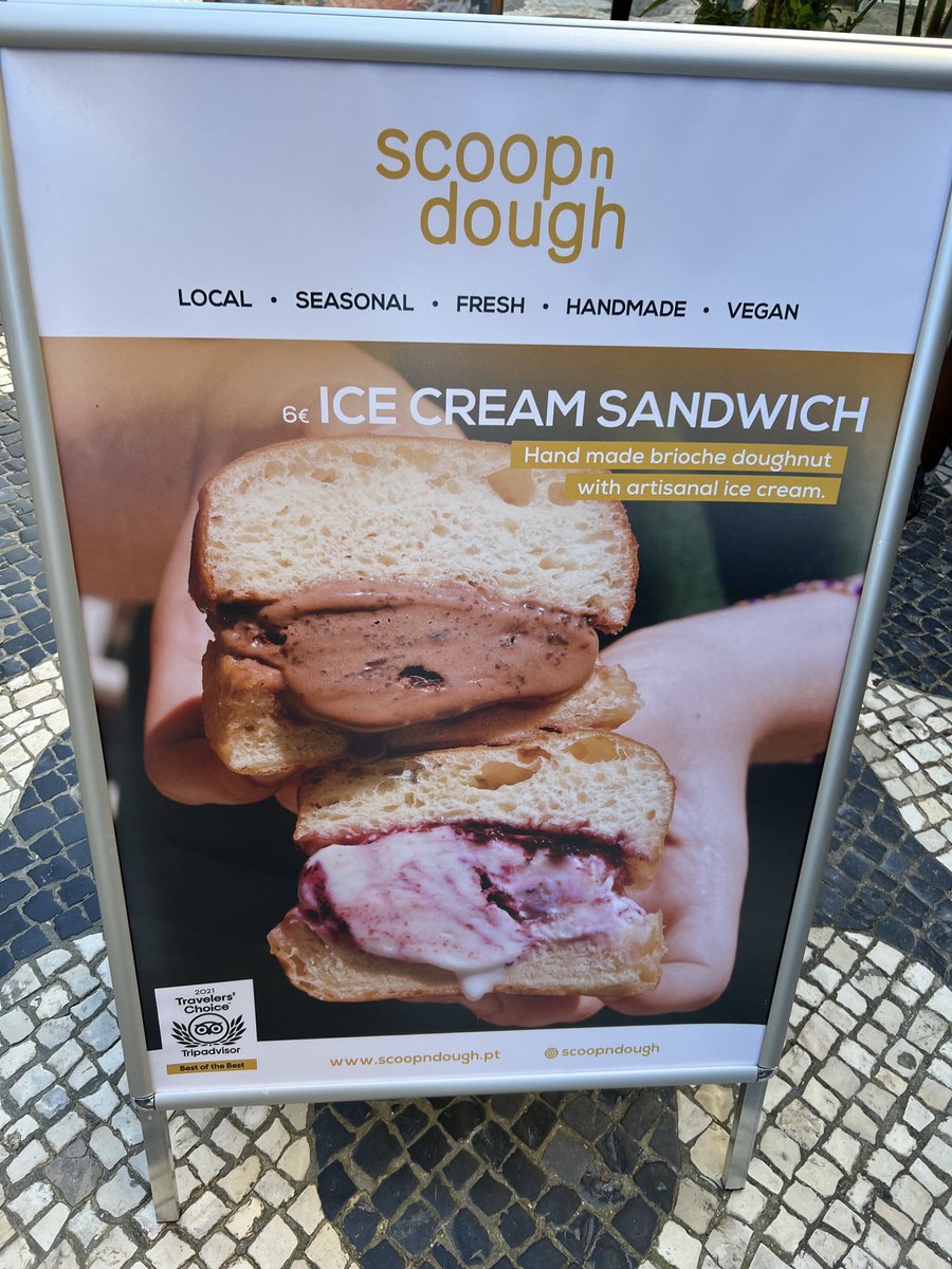 roccorossiTO's tweet photo. In #Cascais Portugal an ice cream sandwich truly is ice cream between two thick slices of bread. #OtherLevel #CarboLoverKryptonite https://t.co/Ac7xEzFxxG