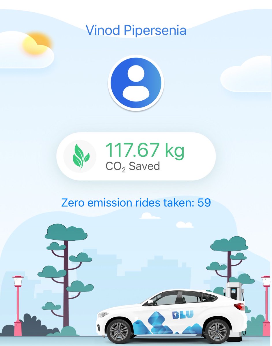 I’m part of a revolution. A revolution to transform our city by getting rid of toxic emissions! Join me & BluSmart in our mission to get #CO2SeAzaadi. 💙 blu-smart.com/app