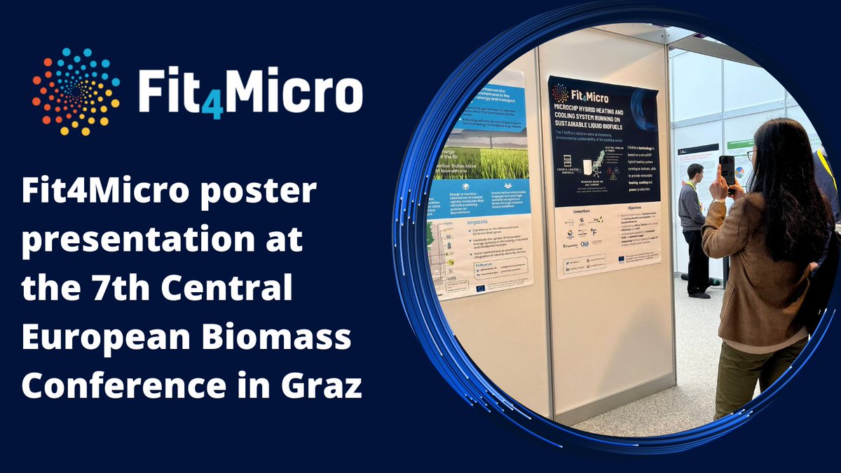 🏢The Fit4Micro project was presented with a poster at the 7th Central European Biomass Conference in Graz, from 18th to 20th of January 2023.

Find out more about the Conference: cebc.at/7_mitteleuropa…