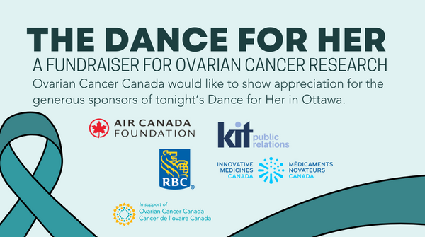 OvarianCanada's tweet photo. Ovarian Cancer Canada would like to show appreciation for the generous sponsors for tonight’s Dance for Her in Ottawa.

Thank you @RBC, @aircanada, @kitpr_, and @innovativemeds for making events like this possible. https://t.co/rMtn9JQxUY