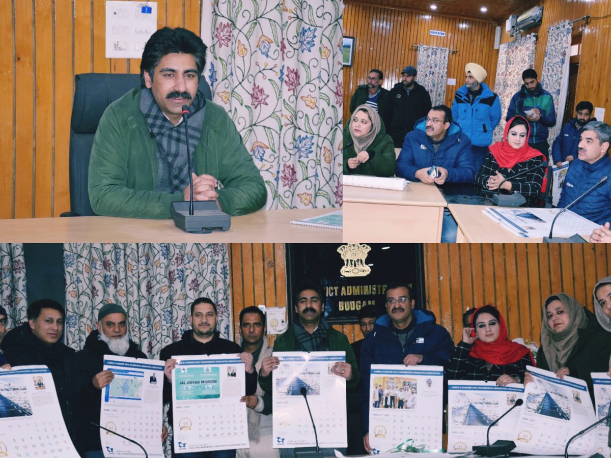 Deputy Commissioner Budgam (@dc_budgam) on Twitter photo DC Budgam released Annual calendar of J&K Civil Engineering Graduate Association
“Engineers are technocrats of our society,”they play a pivotal role in infrastructure development :DC
<a href="/diprjk/">Information & PR, J&K</a>
<a href="/dicbudgam/">Information & PR, Budgam</a>
<a href="/ddnewsSrinagar/">DD NEWS SRINAGAR</a> DC Budgam released Annual calendar of J&K Civil Engineering Graduate Association
“Engineers are technocrats of our society,”they play a pivotal role in infrastructure development :DC
<a href="/diprjk/">Information & PR, J&K</a>
<a href="/dicbudgam/">Information & PR, Budgam</a>
<a href="/ddnewsSrinagar/">DD NEWS SRINAGAR</a>
