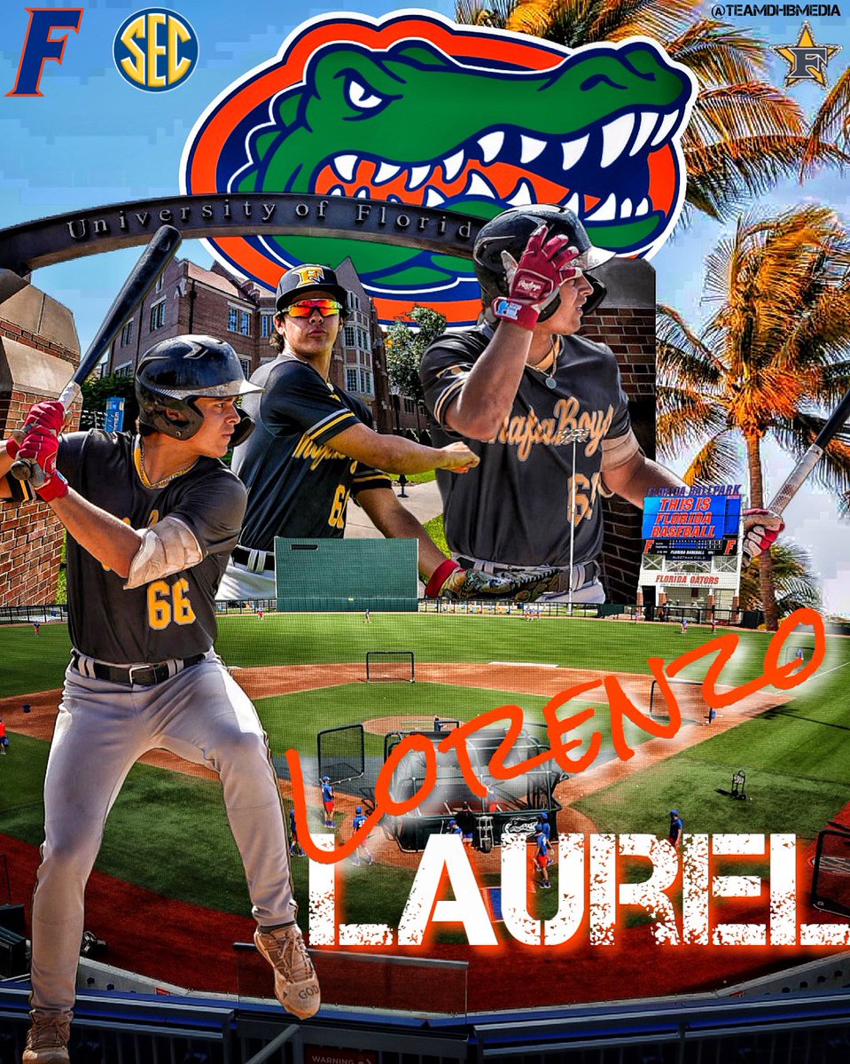 Congratulations 26 ’Lorenzo Laurel (@Lorenzo66L ) on his commitment to The University of Florida (@GatorsBB ) #5StarNational #maFia #committed Banner by @TeamdHBMedia