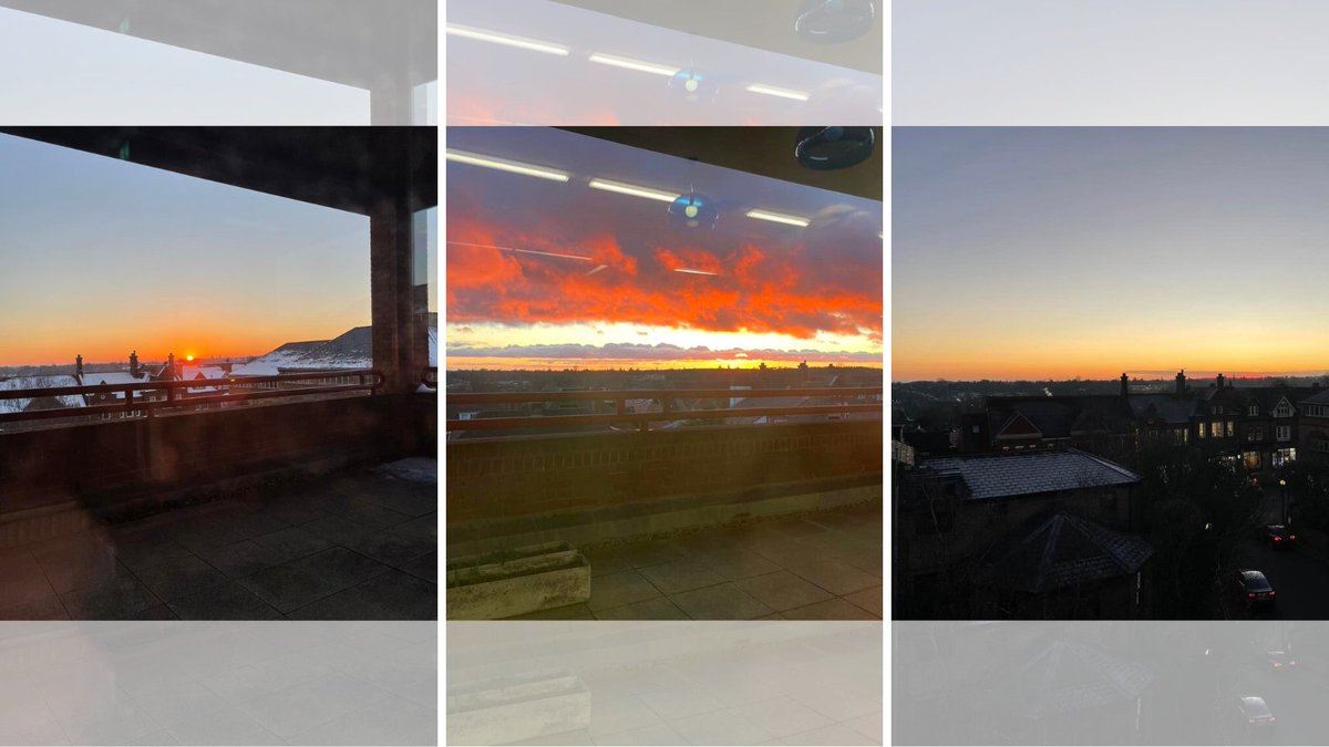 stalibrary_uk's tweet photo. A little late to the game but here are our efforts for #TheJanuaryChallenge day 23+24. Here are 3 views of the beautiful, frosty sunset from the library!
@64M_Artists #TheLongTable https://t.co/Hdm5haU6Cy