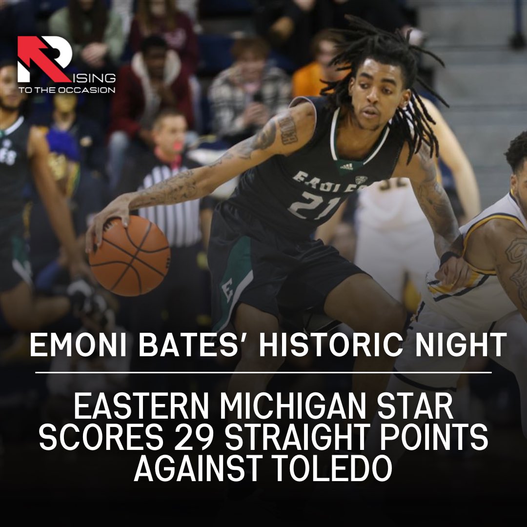 R2TOpodcast's tweet image. Eastern Michigan Men’s Basketball star shines bright in this game! Emoni Bates scored 29 straight points! #EasternMichigan #CollegeBasketball #EmoniBates