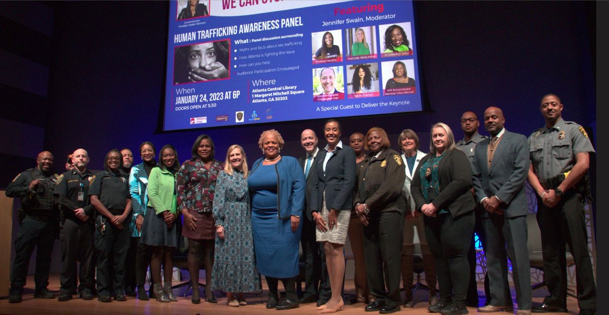 Great Human Trafficking Panel Discussion! Major Thanks to First Lady Marty Kemp, Atty. Gen.Chris Carr, Dr. Laklieshia Izzard, Christian Murphy, Jennifer Swain, Egypt Sherrod, Our Law Enforcement, Community Leaders, and Stake Holders who showed up. #stopsextrafficking