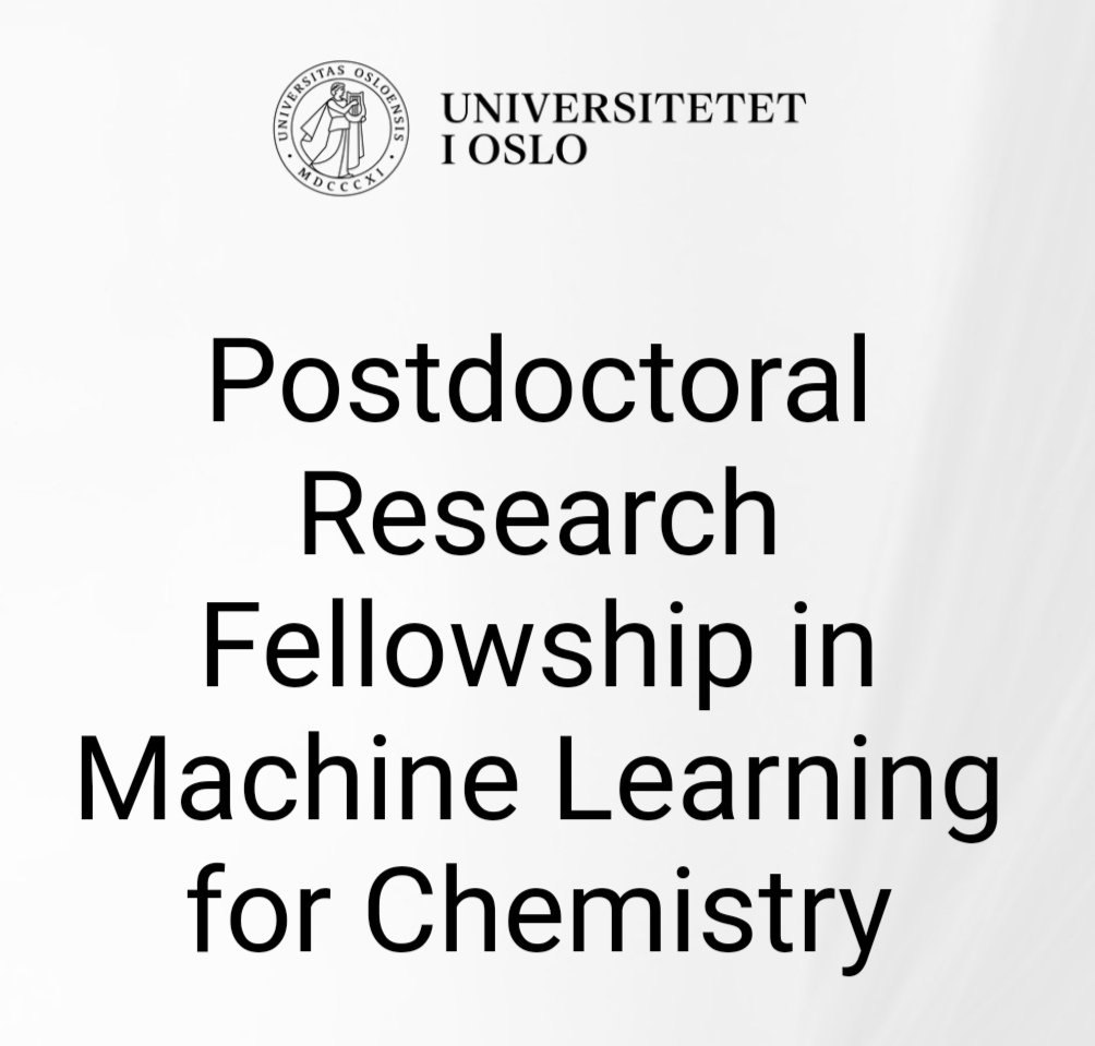 If you are interested in machine learning at the interface with computational catalysis with transition metals consider applying to this PD position shorturl.at/ctDEZ in my research group at the <a href="/hylleraas/">Hylleraas Centre for Quantum Molecular Sciences</a> Centre. Otherwise, please RT!