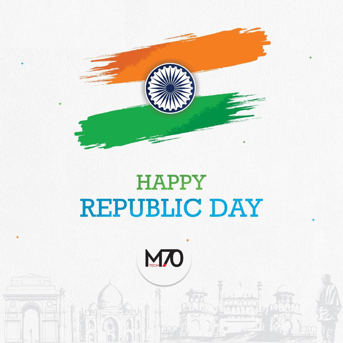 m70tech's tweet photo. From the team at M70 Tech, wishing you all a very happy Republic Day! #RepublicDay #M70Tech https://t.co/RVnNogkg1L