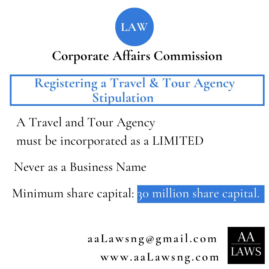 #law #nigerianlaw #legaladvice #travelagency #ltd #limitedliabilitycompany #business #businessowner #entrepreneurs #businessnames #businesslawyer #cac #CAC #TravelandTours #share #sharecapital #shareholders