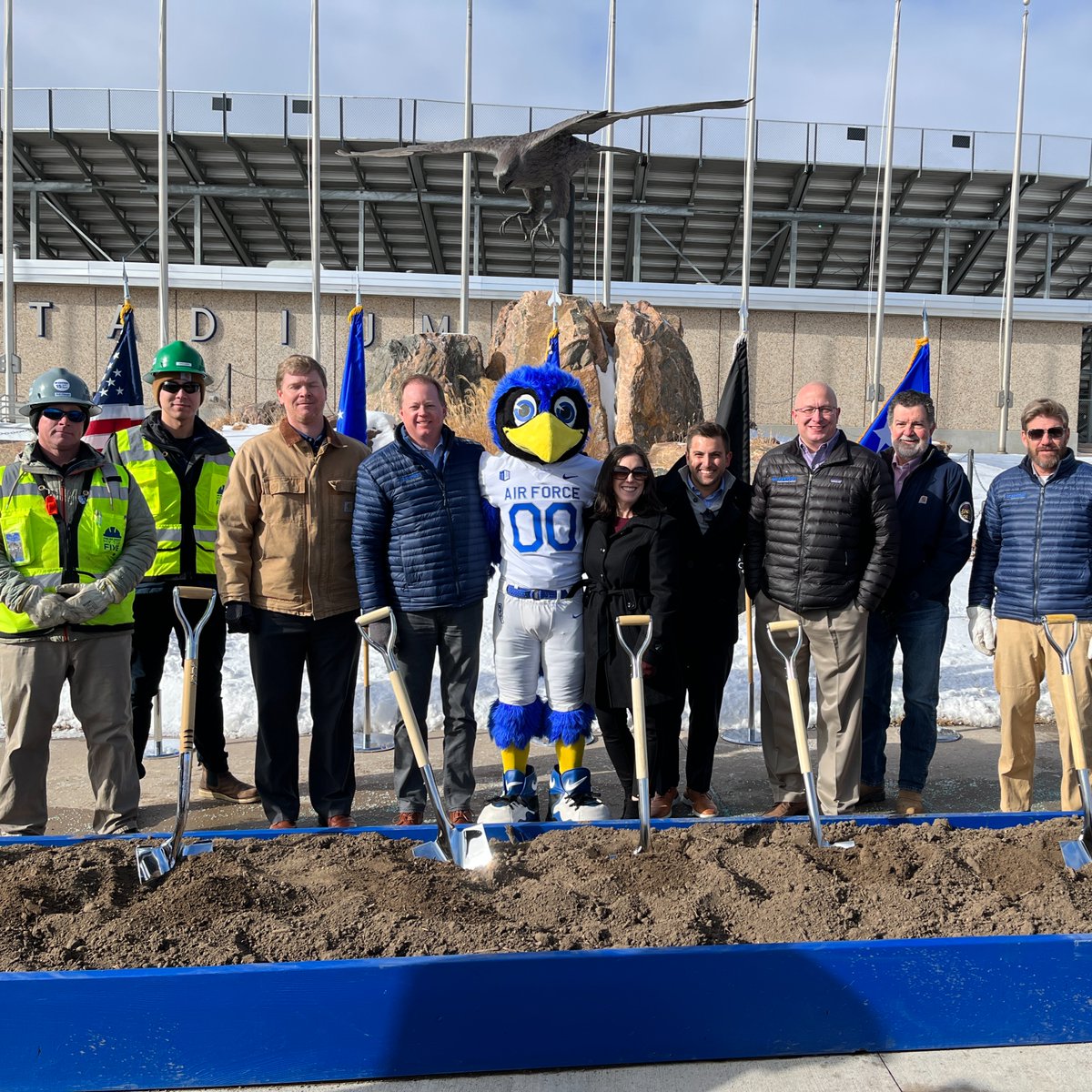 gejcc's tweet photo. Our project team celebrated the groundbreaking for the @AF_Academy @UFalcon Stadium modernization project yesterday! This is our third active project on the Academy and are extremely grateful for this continued relationship. #buildingcommunity https://t.co/VmtW1v3ilB