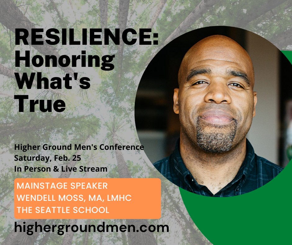 HigherGroundMen's tweet photo. HOW DID JESUS DEFINE AND MODEL RESILIENCE? 
Higher Ground is thrilled to welcome The Seattle School's Wendell Moss who will invite men into the Garden of Gethsemane, where Jesus laid important groundwork of how to truly become resilient. Deets &amp; tix: https://t.co/gucC0pGRYZ https://t.co/F5W8lqR2KL
