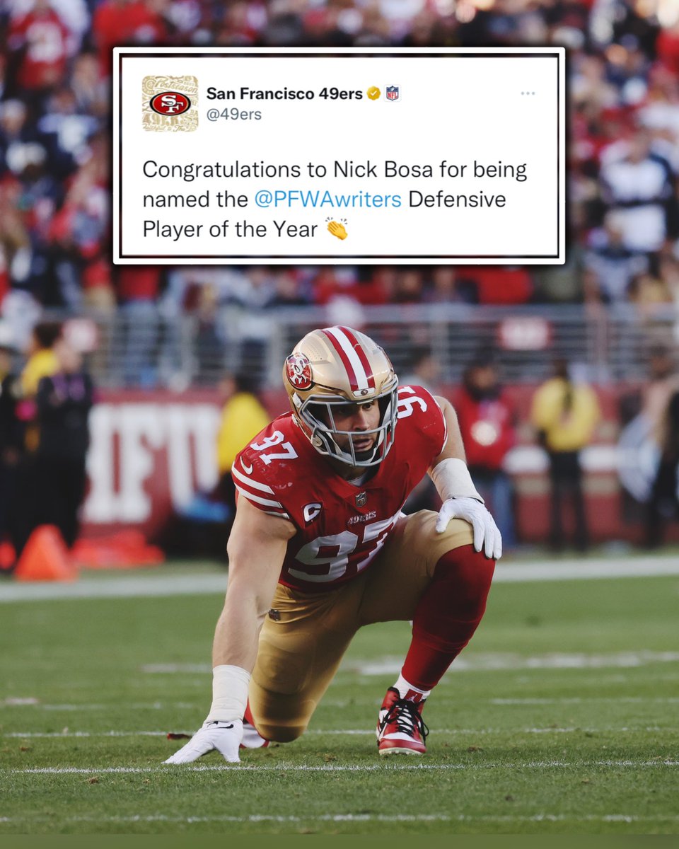 DPOY loading for #49ers Nick Bosa ✍️