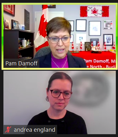 SheridanRIE's tweet image. Ahead of the Federal Budget, Vice Provost, Research Andrea England spoke with MP @PamDamoff about the necessity to continue to fund #AppliedResearch that supports 🇨🇦 innovation, and @EDGE_Sheridan&apos;s essential role as the sole social impact entrepreneurship hub in the West GTA.