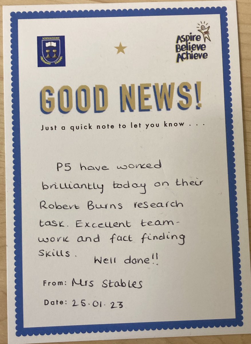 Mrs Stables (@mrsstables1) on Twitter photo Very impressed with the Robert Burns collage P5 put together today! Each had a section to colour in and decided to go abstract instead of a uniform approach. Too good not to display in class. Great teamwork all round today - well done! 🏴💙 #AspireBelieveAchieve <a href="/NewtongrangePS/">NewtongrangePS</a> Very impressed with the Robert Burns collage P5 put together today! Each had a section to colour in and decided to go abstract instead of a uniform approach. Too good not to display in class. Great teamwork all round today - well done! 🏴💙 #AspireBelieveAchieve <a href="/NewtongrangePS/">NewtongrangePS</a>