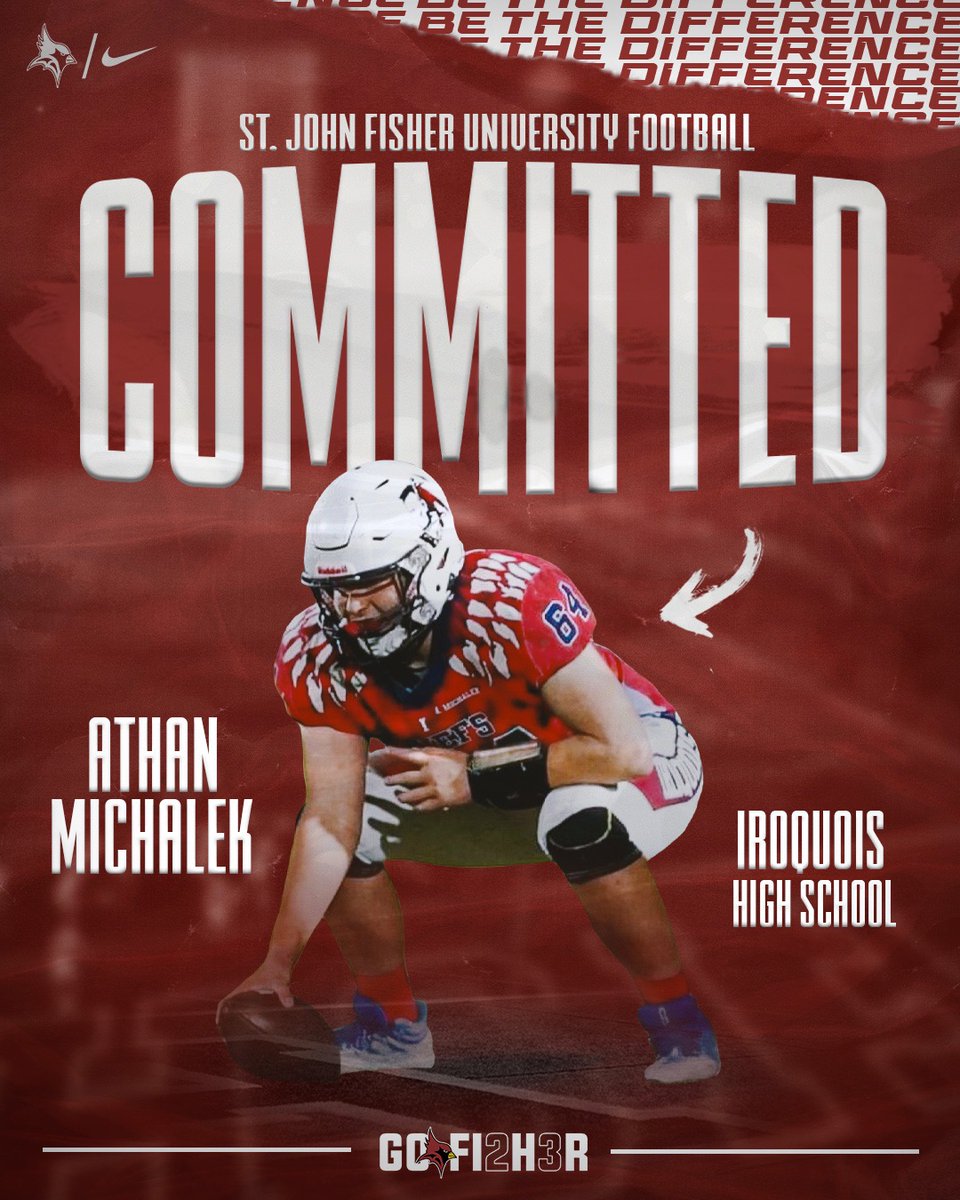 AthanMichalek's tweet photo. I am excited to announce after a very long and hard decision, that I am commiting to @SjfFootball!! Thank you to all the coaches and schools who recruited me, I wish you all the best. I am excited to take the next step in my journey at the St. John Fisher University! https://t.co/1Cwev2RlC4