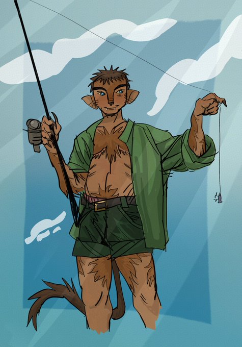 「fishing rod shorts」 illustration images(Latest)