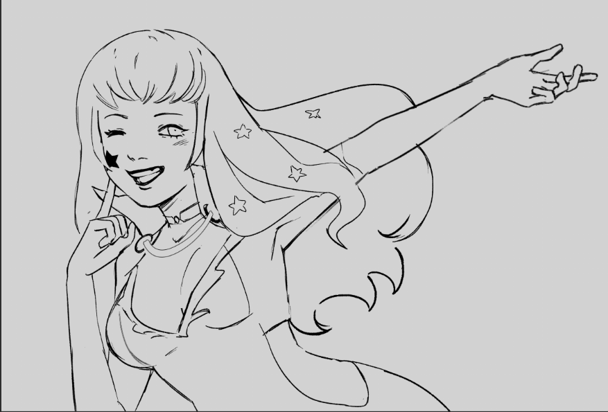 my pen is still not really working and I've ordered a replacement
so don't judge these stars in this Yunaka doodle