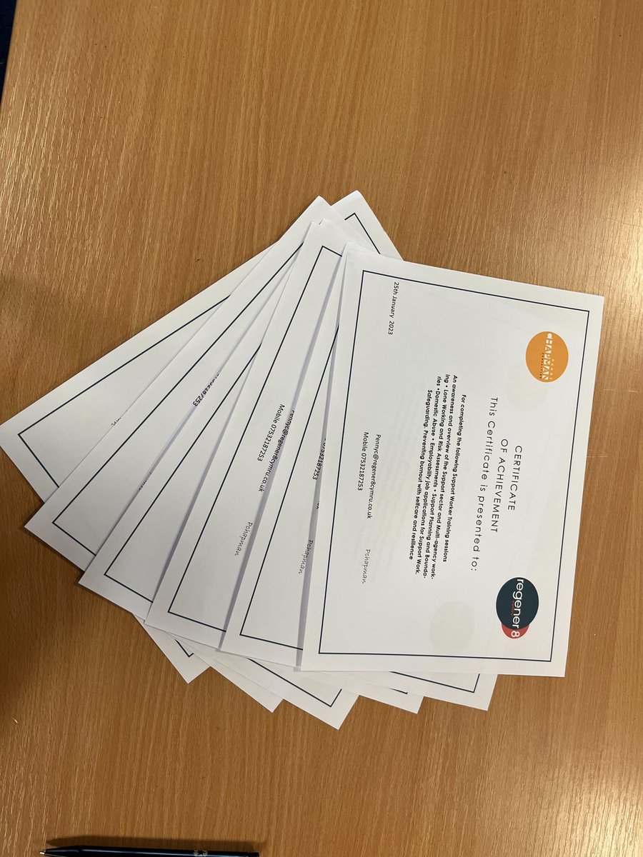 Employability Support Worker core skills training completed this week!
9 certificates for 9 newly trained Support workers Whoop Whoop!
Huge thank you to Communities for Work and <a href="/Ann/">Ann</a>-Mari Bennett Pobl Group for providing this amazing opportunity. Some great Support roles at Pobl