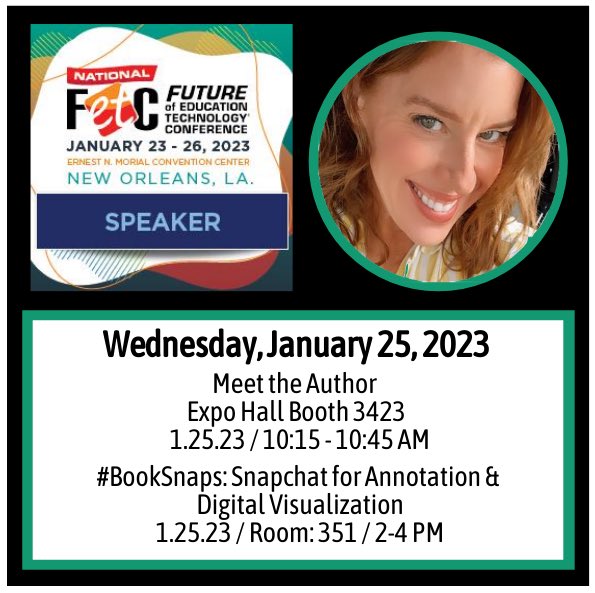 burgessdave's tweet image. Yo!!! Go check out @TaraMartinEDU at 2pm in room 351!! Giveaways!! 
#BookSnaps #realedu #cannonballin #tlap #dbcincbooks #FETC #FETC23