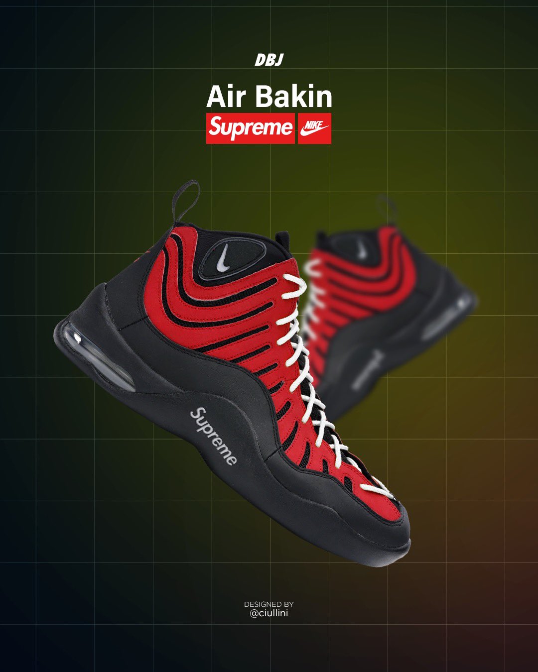 Supreme x Nike Air Bakin Black