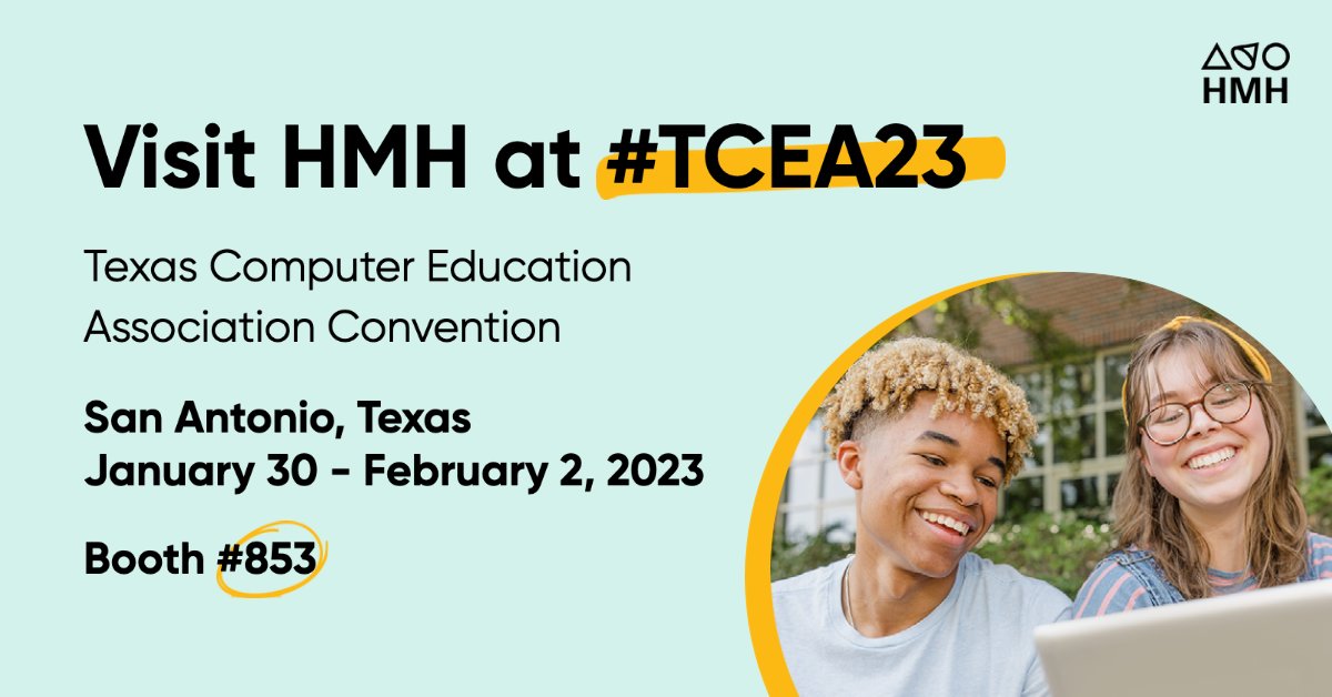 #TCEA23 is next week!

Whether your district is focused on providing digital STAAR exam practice for students, looking ahead to the state science adoption, or anything in-between, come see HMH at booth #853!
