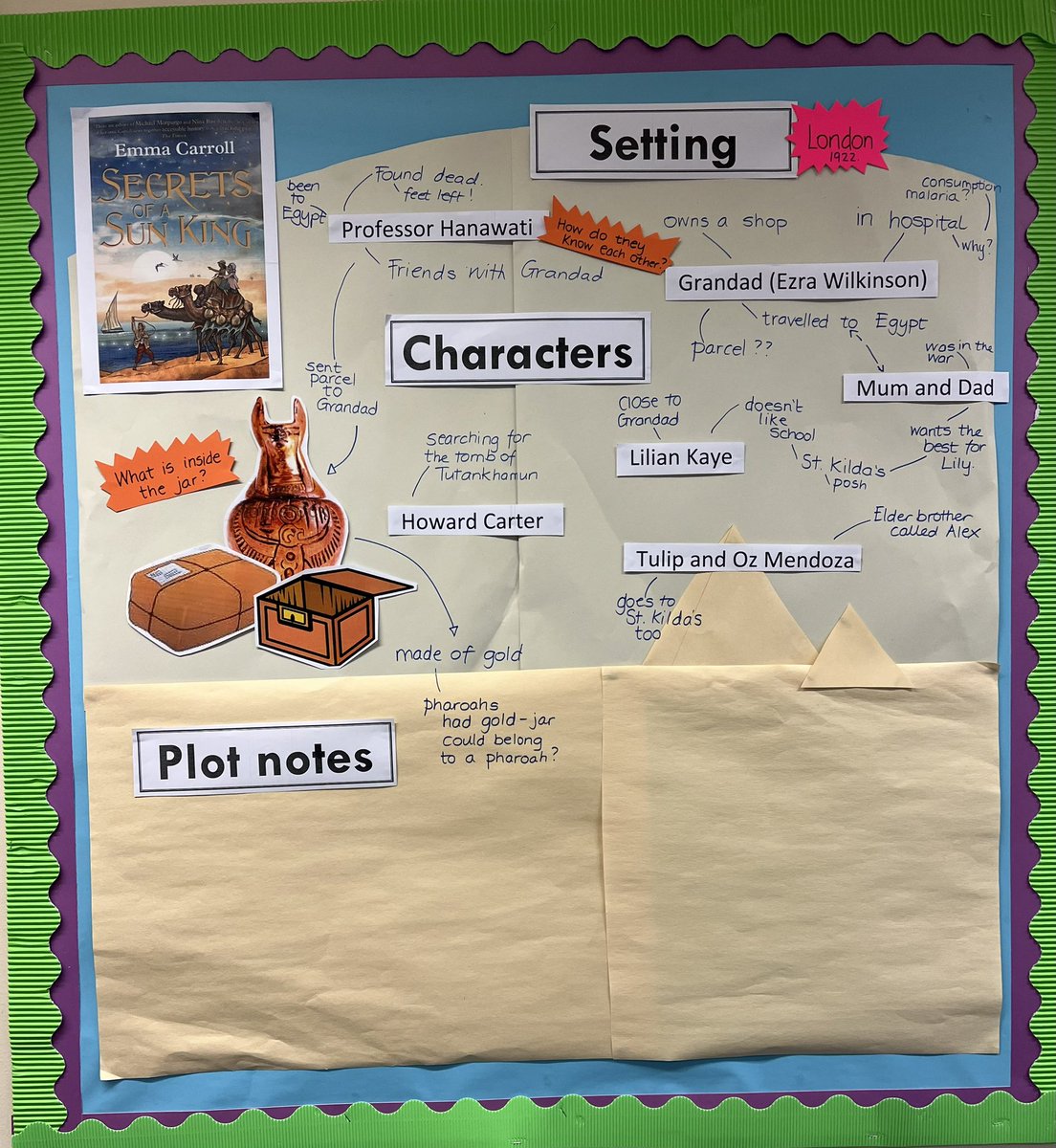 brandesburton_p's tweet photo. Class 4 are loving reading #secretsofasunking our working wall is filling up!!! @emmac2603 https://t.co/dJtJb7cf6x