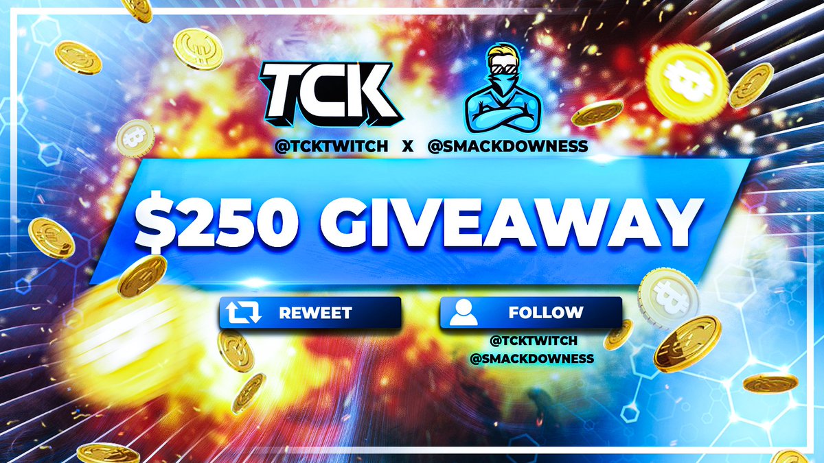 $250 Giveaway  💰👑

✅Retweet 
☑️Follow Me &amp; @TCKTwitch 

Tag 1 Friend 🕺

Rolling in 4 Days ⏰