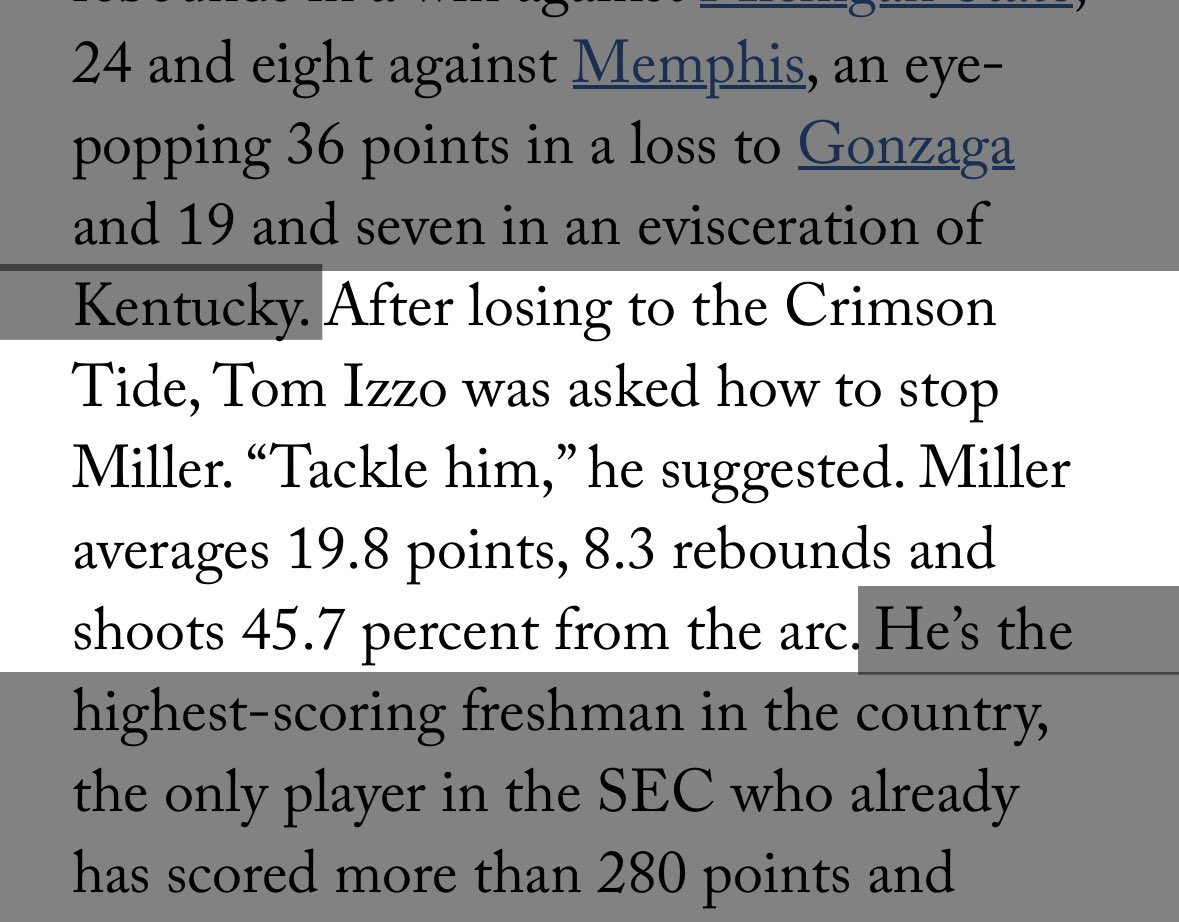 Brandon Miller is a beast.