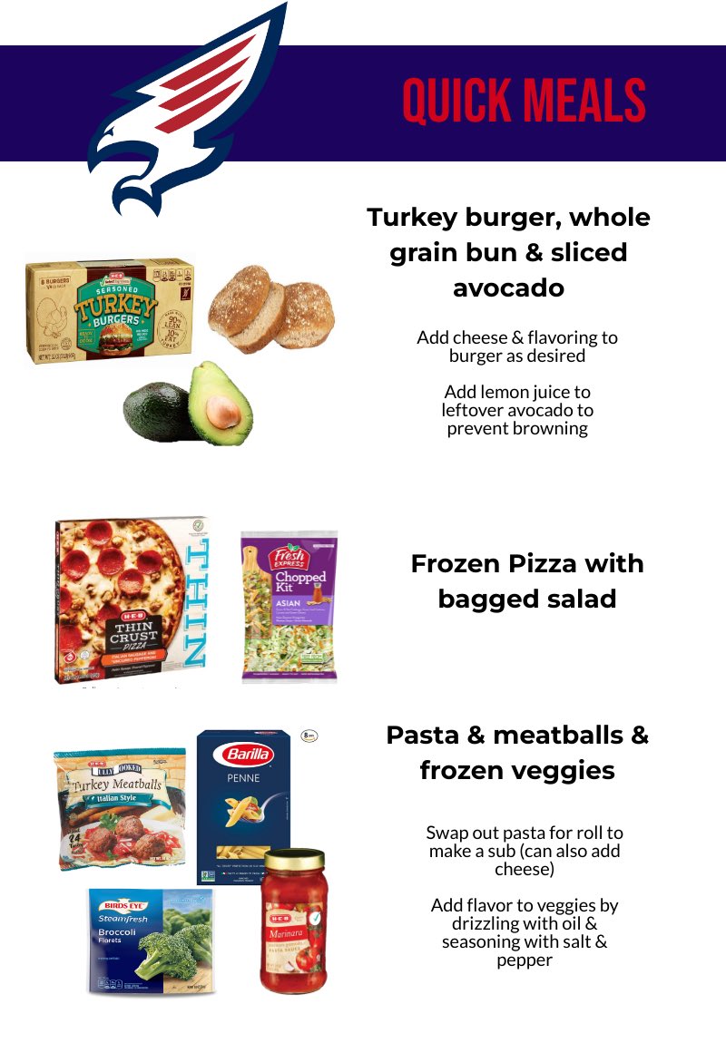 Fueling_Falcons's tweet photo. Convenience eating can still be nutritious! Check out these easy meal ideas for athletes #fuelingfalcons https://t.co/Nvt88bLFmB