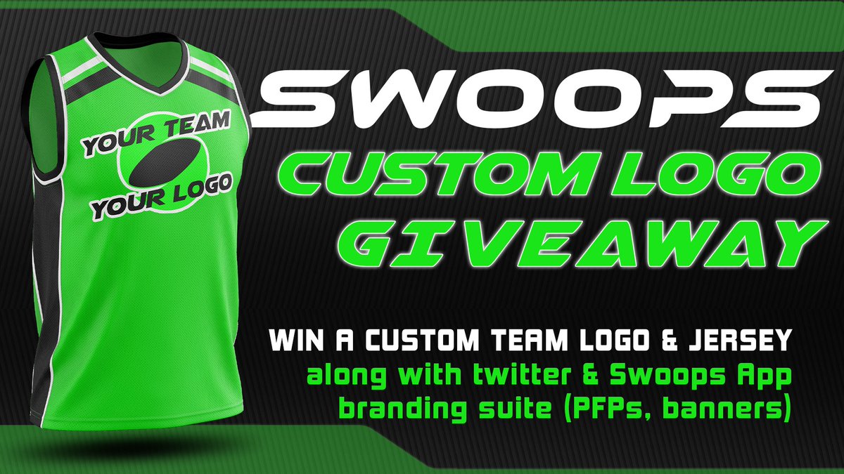 HEY <a href="/PlaySwoops/">Swoops</a> TEAMS, here's a shot to get a free custom logo &amp; branding suite (PFP + banner for twitter/swoops app) + a custom jersey design

- Follow @SI_Swoops &amp; <a href="/prospect_hodl/">Prospect Hodl Co</a> 
- Like + RT
- Comment your team name

Must be registered for Swoops. Winner picked 1/27 10pm EST