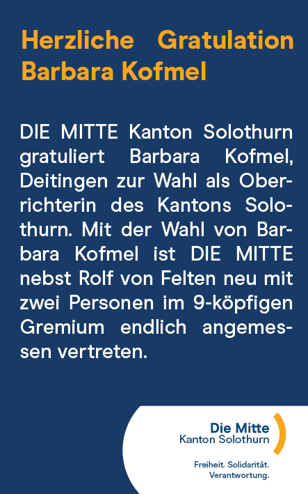 Die Mitte Kanton Solothurn (@mitte_so) on Twitter photo 