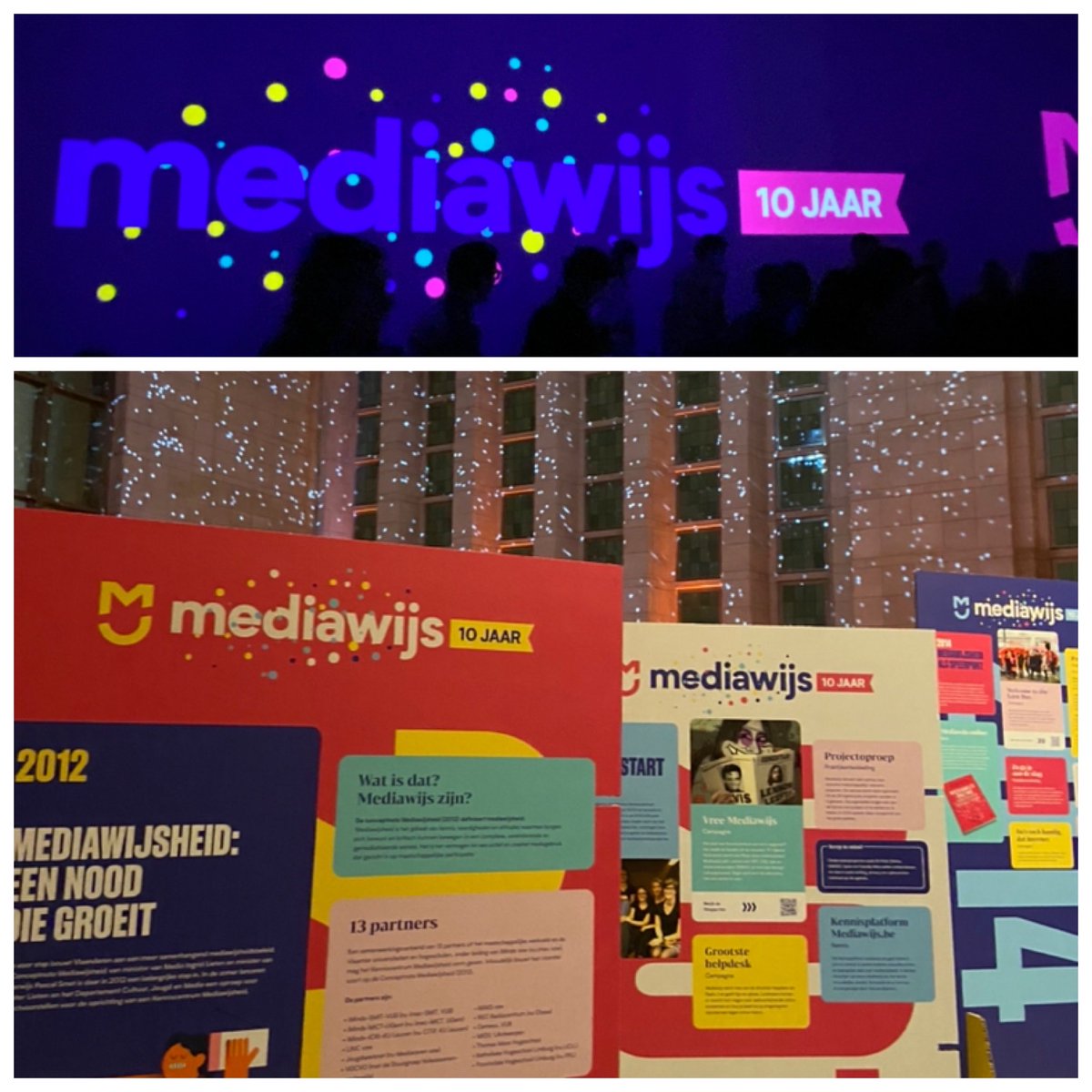 esmansd's tweet photo. Proficiat met jullie jubileum ⁦@MediaWijsBe⁩! Het was een eer op mee aan de wieg te mogen staan. Keep up the good work! ⁦@Andydakpandy⁩ https://t.co/frktK2GtFA