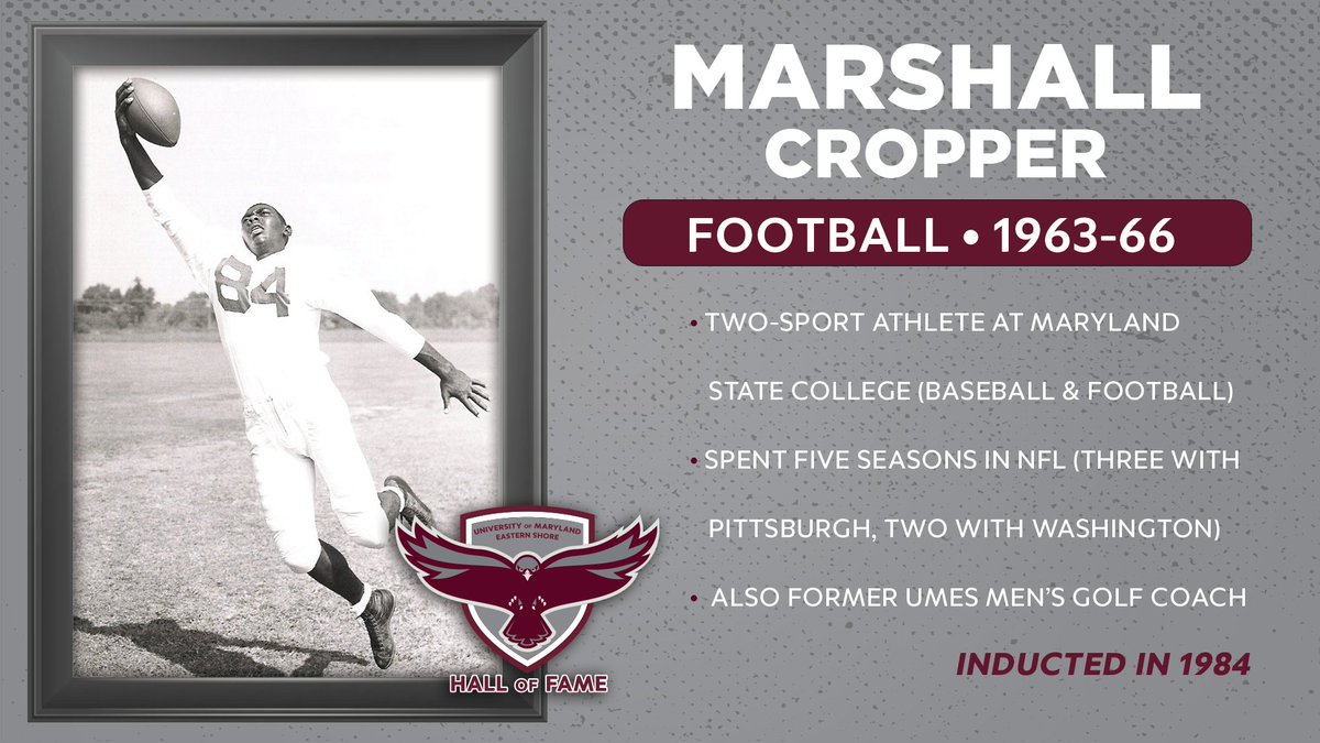 UMESHawkSports's tweet photo. Today we look into the #HawkHOF, but we don't have to look far. Honoring one of our close members of the Hawk family, two-sport star Marshall Cropper! #HawkPride https://t.co/S1KWAs0mBd